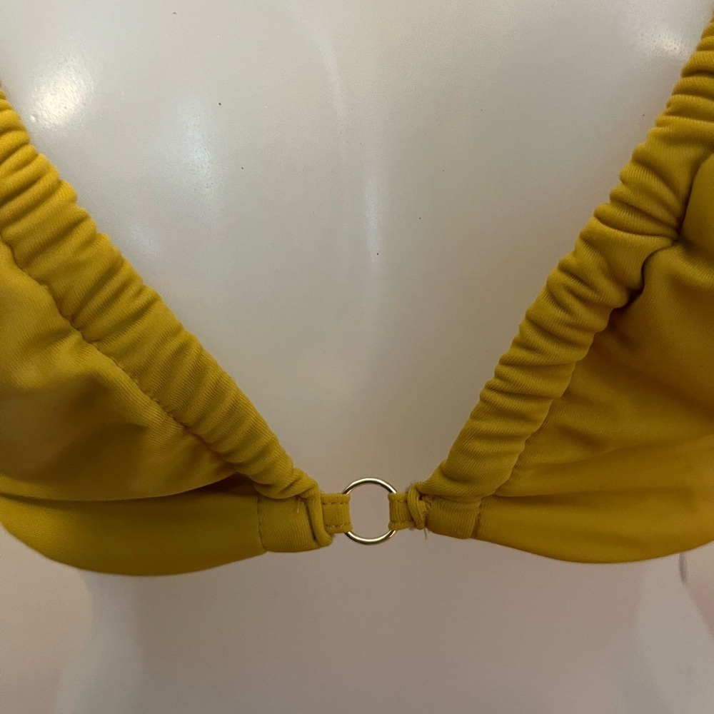 Shade & Shore Mustard Yellow Bikini Top size 36D - Picture 4 of 7